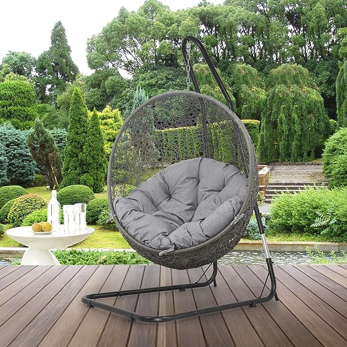FDW Adjustable Hammock Chair Stand Hammock Stand Only Hanging Chair Stand Swing Chair Stand for Indoor/Outdoor Patio Yard