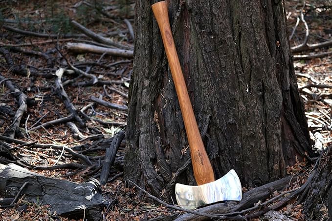 1844 Helko Werk Germany Classic Odyssey Double Bit Axe - Made in Germany Double Bit Axe and Felling Axe for Cutting Large Timber Felling Trees - Head 3.5 lbs Handle 30 in. (Odyssey) #10600