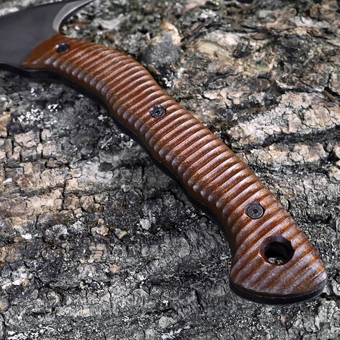 AncientSmithy Tactical Tomahawk Axe Full Tang 11.22 Compact Survival Axes for Throwing with Sheath Handmade Bushcraft Hatchet for Camping &amp Wood Chopping
