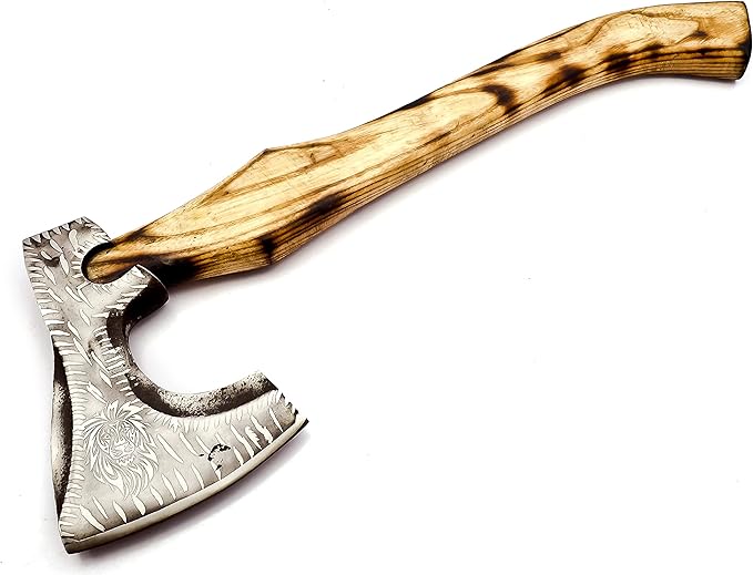 Custom Handmade Stainless Steel Viking Axe with Gorgeous and Solid Wood Handle (Y-07)