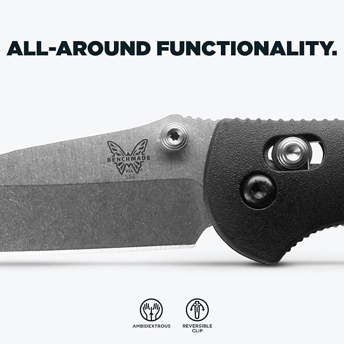 Benchmade Mini Griptilian Knife Drop-Point Blade Made EDC Manual Finish 556 Handle