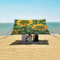 ALAZA Autumn Spring Sunflowers with Green Beach Tent Sun Shelter Portable Canopy Sunshade for Outdoor Camping Picnics Backyard Fun 10x9 ft