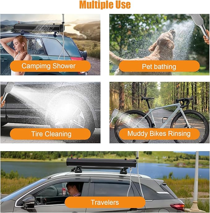 4.76 Gallon Upgraded Pressurized Water Tank for Camping Shower Off Road Shower for Overlanding Portable Water Storage Mount on BumperRoof Rack Mount for VehiclesTrucksSUV