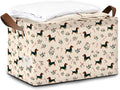 Christmas Dachshund Storage Bin with Handles Basket Storage Organizer for Shelves Closet Nursery Book Laundry Hamper &amp Home Decor