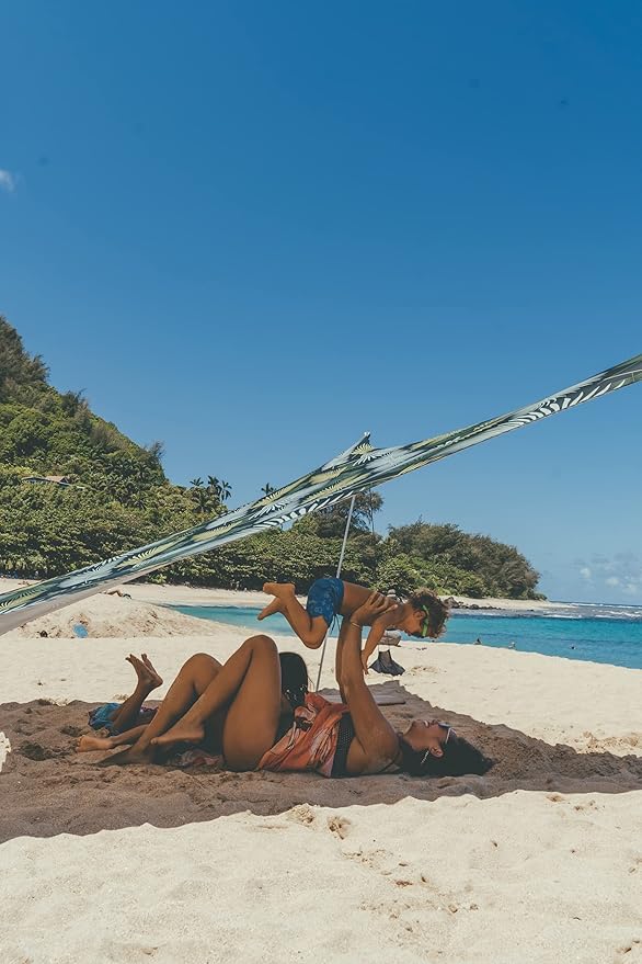 Neso Grande Portable Beach Tent Sun Shelter - Lightweight Beach Shade Canopy - Easy Setup for Family Outings - Patented Reinforced Corners - UPF 50+ Sun Protection