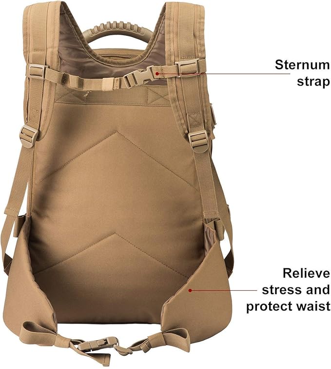 Greencity Laptop Backpacks Tactical 3 Day Expandable Bug Out Bag Classic Case Travel HikingCoyote