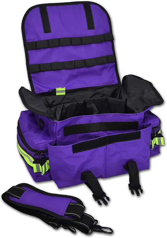 Lightning X Customizable Small Medic First Responder EMT Trauma Bag w/Embroidered Name Patch - PURPLE