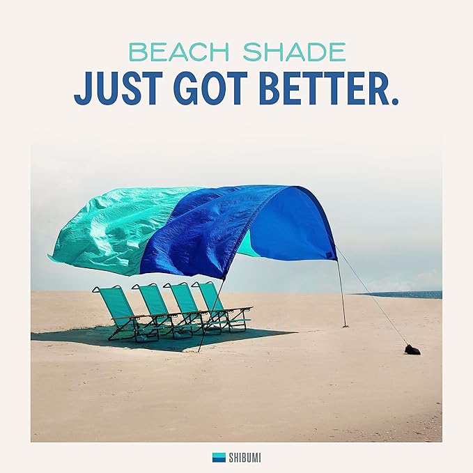 Shibumi Shade Mini® (2.0 Version) - World's Best Beach Shade The Original Wind-Powered® Beach Canopy