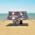 ALAZA Hobo Red Mushroom Beach Tent Sun Shelter Portable Canopy Sunshade for Outdoor Camping Picnics Backyard Fun 10x9 ft