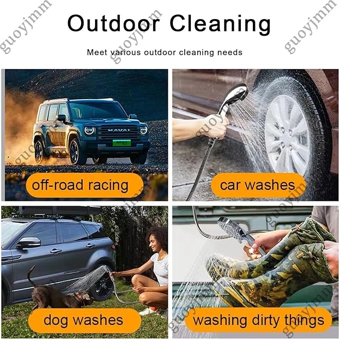 Pressurized Roof Rack Water Tank Camping Shower Head Handheld Portable Water Storage for Camping Water Storage and Outdoor Activities 30L