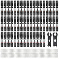 100PCS MC4 Soar Connectors Solar Panel Cable Connectors 1000V 30A IP67 Waterproof Male/Female Plug with Spanners Suitable for 14AWG-10AWG Solar Cables (50 Pairs)