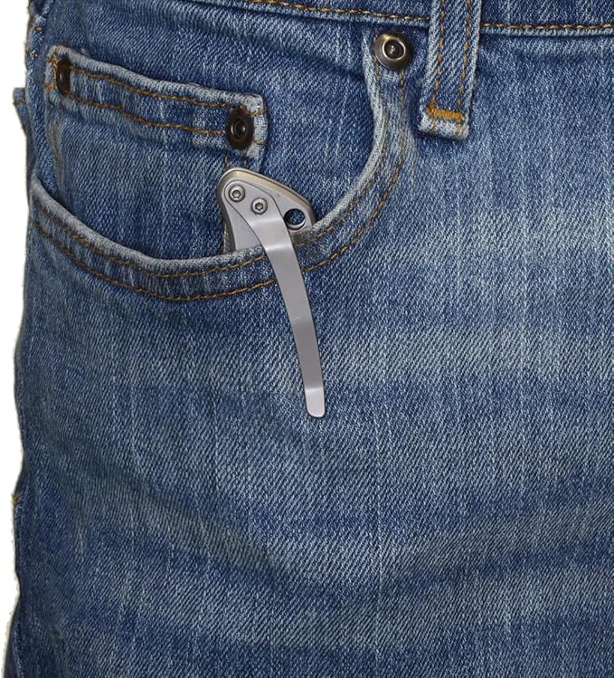 Scipio Maverick Ball-Bearing Pocket Knife FAB041M - Damascus Layered Steel Trail Knife with 3.25-Inch Blade - Silver