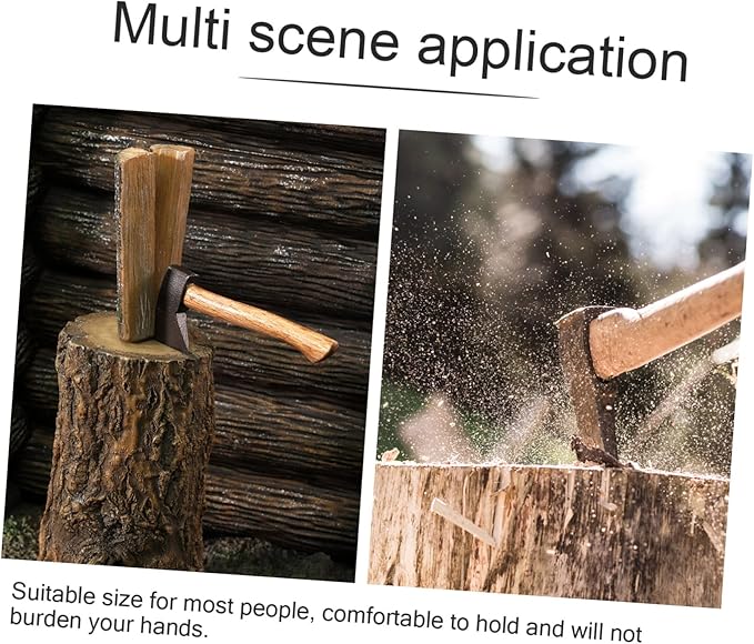 COHEALI 2pcs Hatchet Handle Replacement Wooden Axe Handle for Outdoor Work Comfortable Grip Anti-Skid Square Head Suitable for Axes Reliable for Camp Axe
