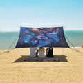 ALAZA Flower Dreamcatcher Boho Beach Tent Sun Shelter UPF50+ Protection Beach Shade Canopy w/ 4 Sandbags for Outdoor Camping Fishing Backyard Fun Picnic 10x9 ft