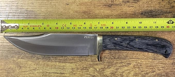 Perkin Fixed Blade Hunting Knives with Sheath-Custom Handmade Full Tang Bushcraft Fixed-Blade Knife for Camping Hiking and Outdoor Activities-Unisex Adults-PKH