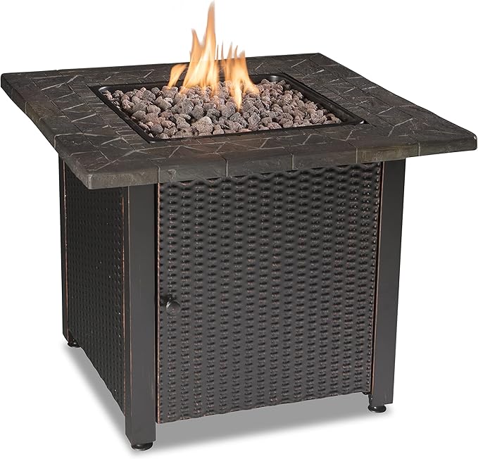 Endless Summer 30 Gas Outdoor Fire Pit Table with Resin Mantel