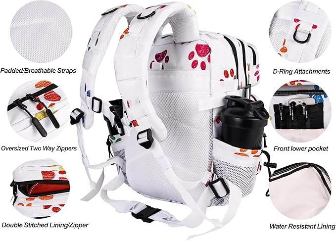 LHI Tactical Military Backpack for Men and Women 25L/35L Army Assault Pack Bag Small Rucksack with Bottle Holder