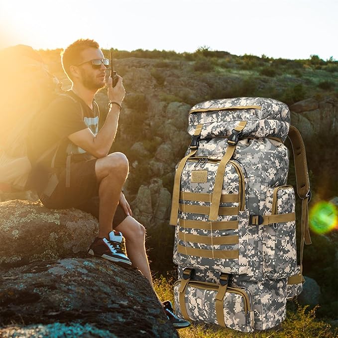 Assault Pack Rucksack – Heavy Duty Bag 600D Oxford Fabric Abrasion Tear Resistant Construction Spacious Organized Storage | Perfect for Outdoor Adventure Travel Mountaineering Field Survival