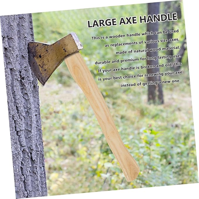 Shovel Handle Replacement Camping Hatchet 6 Pcs Ax Handle Mini Wooden Camping Ax Hoe Replacement Grip Wood Handle Replacement(As Shownx5pcs38x4.4cmx4pcs)