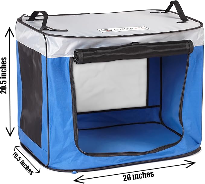 CoolerDog Pop Up Dog Shade Tent – Portable UV Sun Protection Shelter for Medium Dogs Outdoor Beach &amp Camping Sun Shade (Medium)
