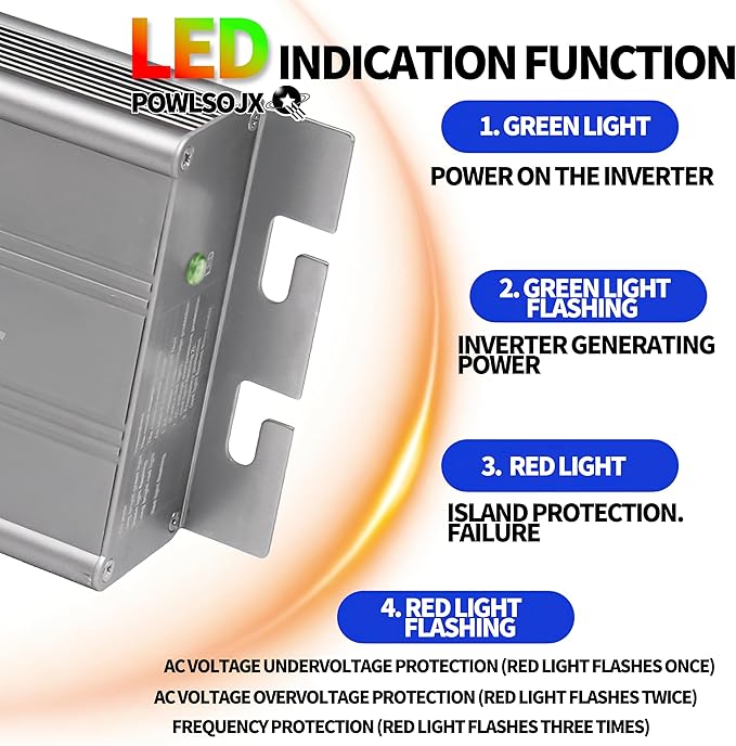 Solar Grid Tie Micro Inverter MPPT Smart Micro PV System 180W 500W 700W DC 18V-50V to AC Output 120V/230V Auto (700W)