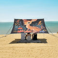 ALAZA Cute Deer with Awesome Flowers Cartoon -Seed 1713421452 Beach Tent Sun Shelter Portable Canopy Sunshade for Outdoor Camping Picnics Backyard Fun 10x9 ft