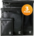 Large Faraday Bags 3 Pack – Signal Blocking RFID Pouch for Phones Laptops Bank Cards Electronics Key Fobs – Anti-Hacking Fireproof &amp Waterproof Faraday Cage for Digital Privacy &amp Theft Pr