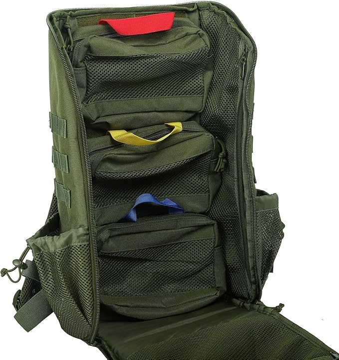 Tactical Backpack Military Molle Hiking 36-55L Tactical Medical Pack Outdoor Cycling Mountaineering Fire Emergency Supplies Bag