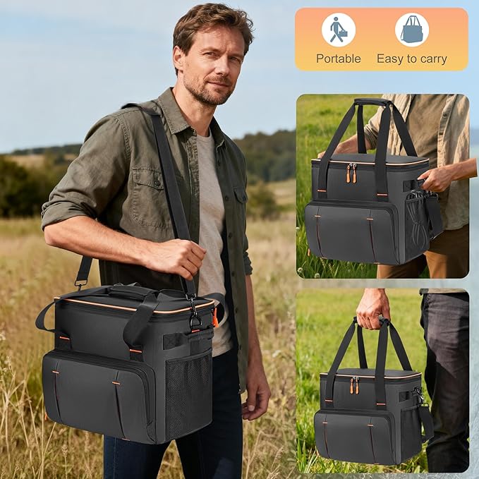 Portable Station Bag Compatible with Jackery Explorer 2000 v2/ 2000/ 2000 Pro/1000 Plus/ 1500/ 1500 Pro/ BLUETTI Elite 200 V2 Padded Travel Carrying Bag with Large Accessory Pocket &amp Shoulder Str