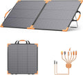 100 Watt Bifacial Portable Solar Panel for Power Station 20V Foldable Solar Charger with IP68 Waterproof 23.5% High Efficiency with 2 Reinforced Kickstands for Camping RV Off-Grid Blackouts