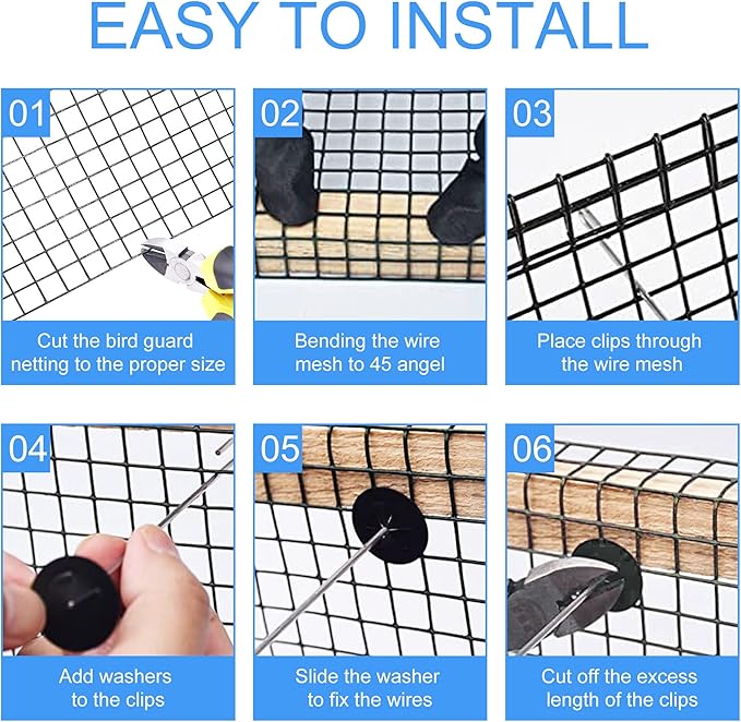 Solar Panel Guard 4in X 100ft PVC Coated Critter Guard Roll Kit for Solar Panel Wire Screen Black Pigeon Deterrent Solar Panel Mesh (No Clips Included)