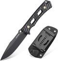 LOTHAR KA52 Fixed Blade Knife with Sheath D2 Steel Survival Tactical Hunting Knife for Camping Bushcraft Outdoor Vertical Horizontal Carry Cool Full Tang Knives Survival Tactical Gear Christmas Val