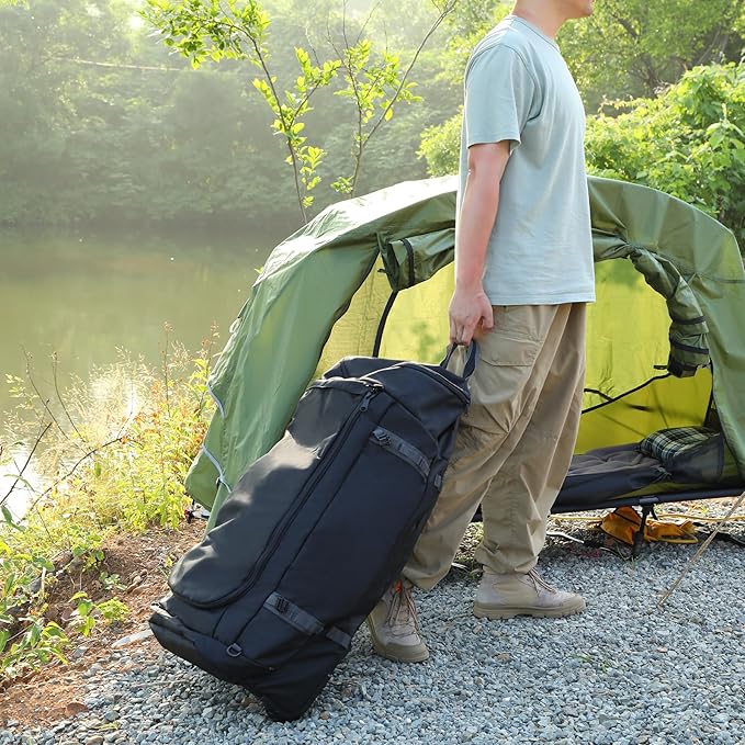 REDCAMP 85L/120L/140L Foldable Duffle Bag with Wheels Large Travel Duffel Bag