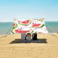 ALAZA Watermelon Watercolor Pattern Beach Tent Sun Shelter Portable Canopy Sunshade for Outdoor Camping Picnics Backyard Fun 10x9 ft
