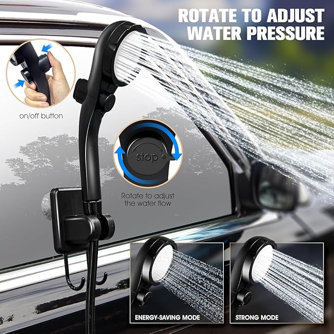 Car Portable Shower for Toyota Corolla 2000-2025 Portable Camping Showers with Heater Automotive Portable Shower Outdoor Hiking Shower