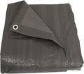 Sunnydaze 16 x 20 Foot Plastic Reversible Heavy-Duty Multipurpose Tarp - Laminated on Both Sides - Dark Gray
