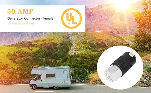 S7 50 Amp Generator Plug50 Amp Generator Connector (Female)125 Volt//250 VoltCS6364