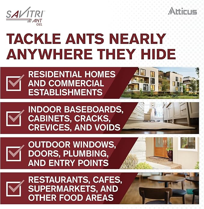 Atticus Talak 7.9% F Bifenthrin Insecticide Concentrate (96 oz) with Savitri Ant Gel Bait (4 x 30 Grams)