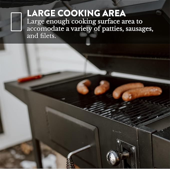 Gas One Charcoal Grill – 24-inch BBQ Charcoal Grill – Charcoal Smoker with Multiple Tier Heat Control – Outdoor Grill for Camping Picnic Patio Backyard Barbecue Outdoor Cooking