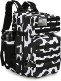45L Tactical Assault Backpack 3 day assault pack with Molle Waterproof backpack Rucksack for Tactical Backpacks (Cow color)