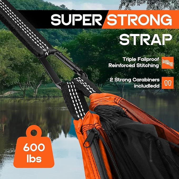 Camping Hammock Mosquito NetDouble &amp Single Portable Hammocks Hammocks with 2 Tree StrapsHammock Tent for Travel CampingCamping Accessories for Indoor Outdoor Hiking Backpacking Backyard Beach