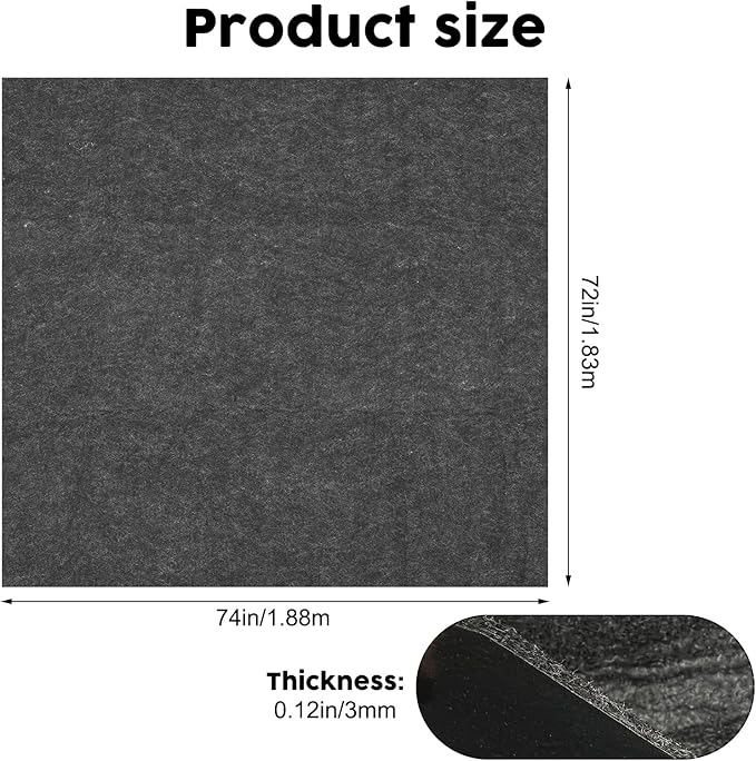 CIEOVO Camping Tent Carpet Mat 6 x 6 Ft Waterproof Rug for Outdoor Use Dark Gray