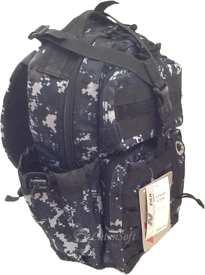 18 1200cu. in. Tactical Sling Shoulder Hiking Backpack TL318 DMBK Digital Camouflage