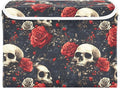 Rose Skulls Storage Cube Bins Basket with Lid Collapsible Flip-top Fabric with Handle for Home Bedroom Closet Office 16.5×12.6×11.8 in