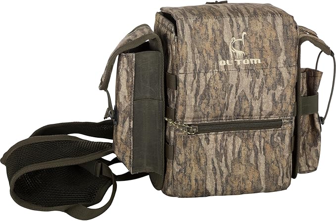 Drake Run-N-Gun Turkey Camo Lightweight Chest Pack for Hunting | 600D Polyester Rip-Stop with PVC Backing | Removable Bino Harness &amp Multiple Pockets