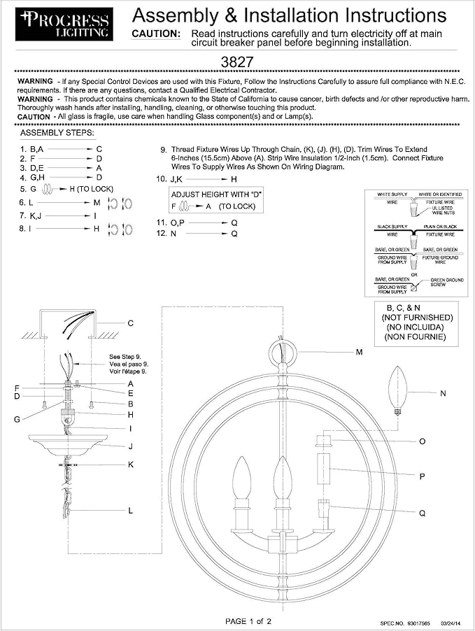 Progress Lighting 4-Light Foyer Pendant Equinox Collection Indoor P3827-126 Burnished Silver