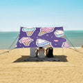 ALAZA Cartoon Ice Cream Pattern Beach Tent Sun Shelter Portable Canopy Sunshade for Outdoor Camping Picnics Backyard Fun 10x9 ft