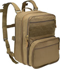 Tactical Expandable Flatpack Chest Rig Backpack MOLLE Assault Pack Hydration Pack for PC Vest (Coyote Brown)