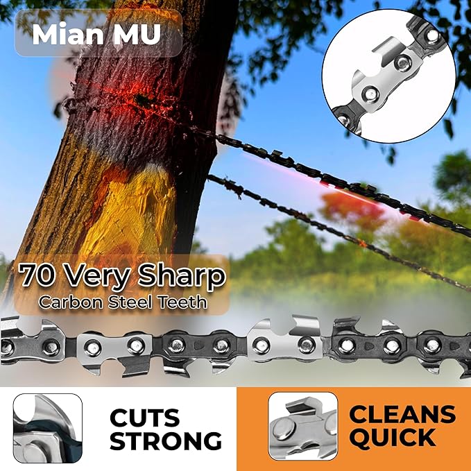 55 Inch High Limb Rope Saw with Dual Sided 70 Teeth 360° Chain – Manual Hand Saw for Tree Branch Cutting – Fast Portable &amp Durable Outdoor Tree Trimming Tool Kit