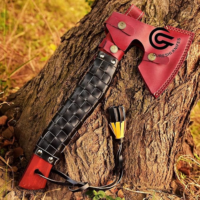 Handmade Viking Axe with Gift Knife Along with Sheath (American Axe)